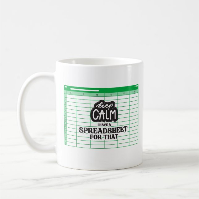 Behållans lugn Jag har ett kalkylblad för det Kaffemugg (Vänster)