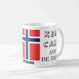 Behållans Lugn med Norgens Flagga Kaffemugg