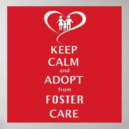 Behållans Lugn och adoption från Foster Care Poster