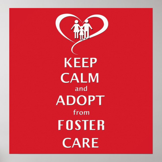 Behållans Lugn och adoption från Foster Care Poster (Framsidan)