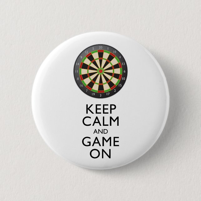 BEHÅLLANS LUGN OCH AME PÅ - Dart Board Knapp (Framsida)
