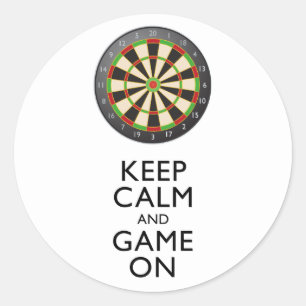 BEHÅLLANS LUGN OCH AME PÅ - Dart Board Runt Klistermärke