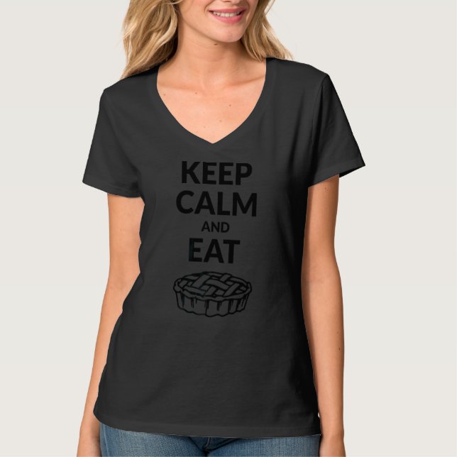 Behållans Lugn och Ät äpple Paj T Shirt (Framsida)