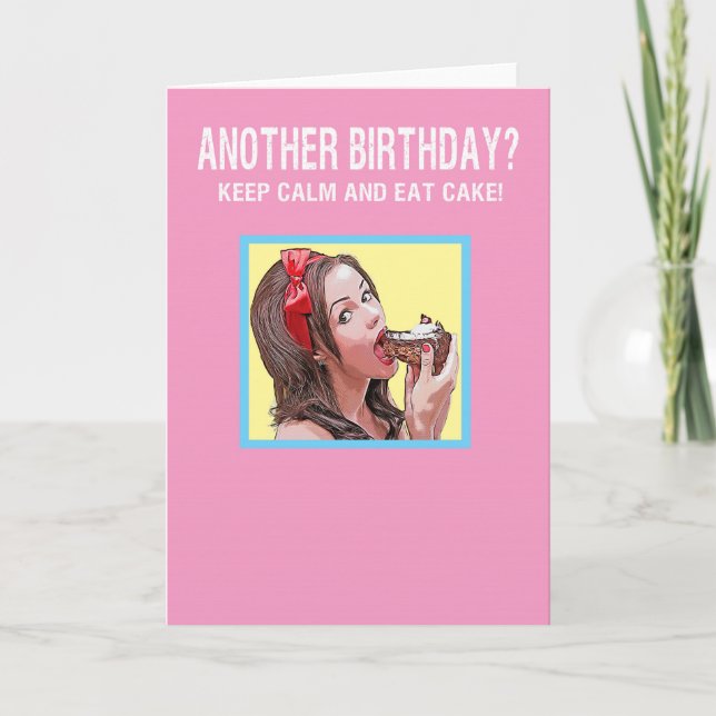 Behållans lugn och äta kaka helgkort (Framsida)