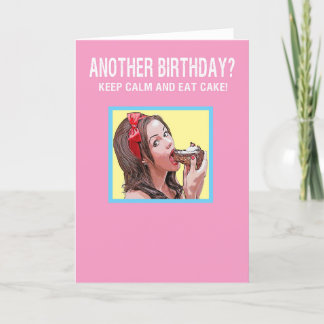 Behållans lugn och äta kaka helgkort