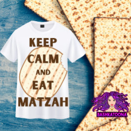 Behållans Lugn och äta Matzah Funny Passover Desig T Shirt