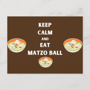Behållans Lugn och äta Matzah Funny Passover Desig Vykort