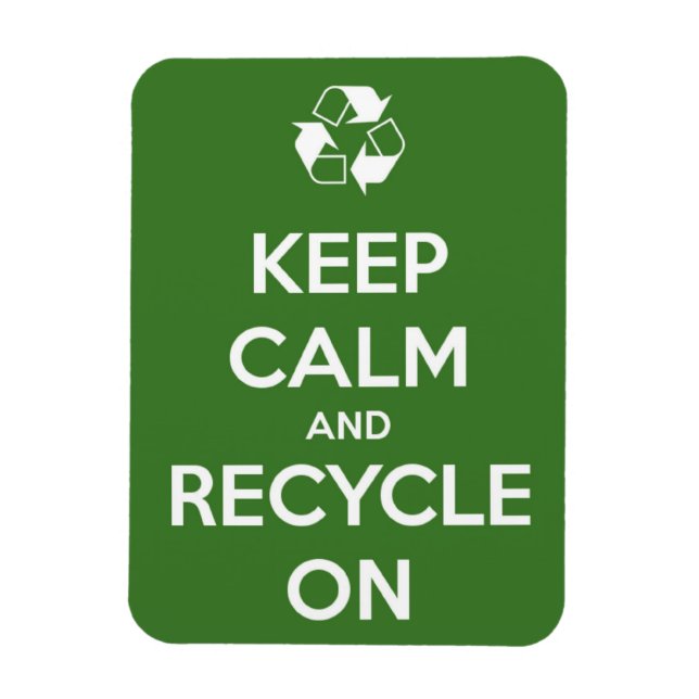 Behållans Lugn och Återvinna på Premium Flexi Magn Magnet (Vertikal)