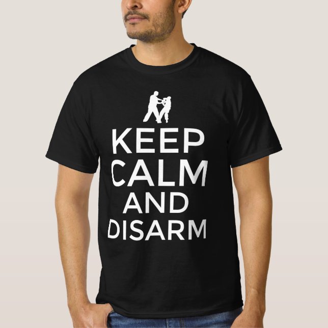 Behållans lugn och avväpning t shirt (Framsida)