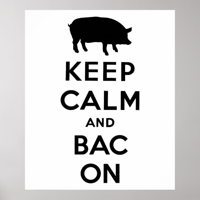 Behållans lugn och bacon poster (Framsidan)