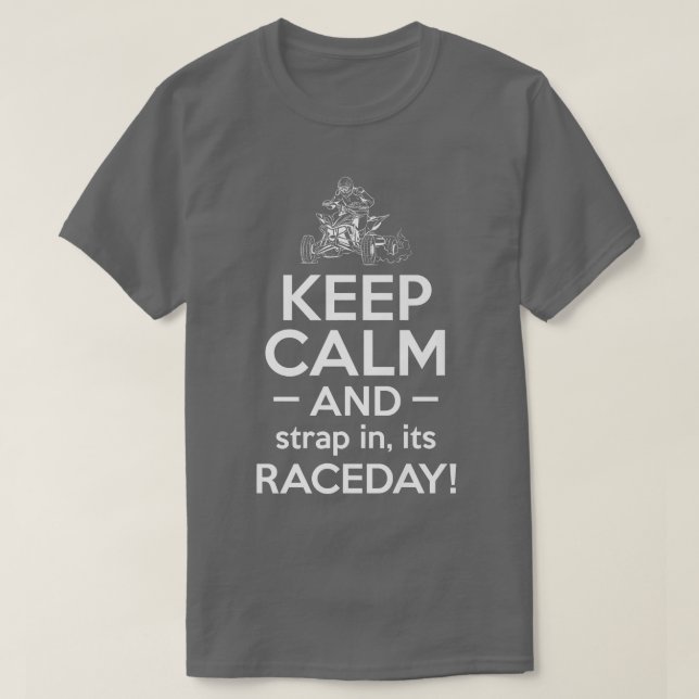 Behållans Lugn och band i Ist Raceday Quad Bike Ri T Shirt (Design framsida)