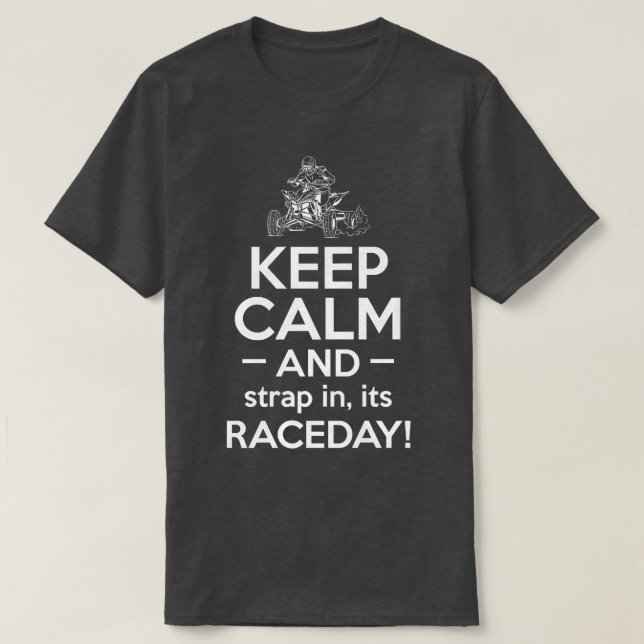 Behållans Lugn och band i Ist Raceday Quad Bike Ri T Shirt (Design framsida)