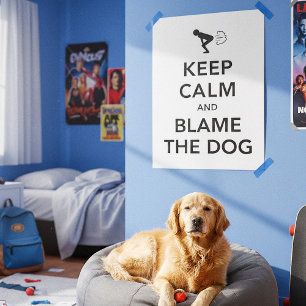 Behållans Lugn och bära Hund Poster
