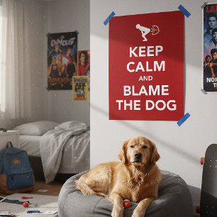 Behållans Lugn och bära Hund Poster