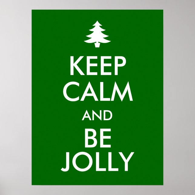 BEHÅLLANS LUGN och BE JOLLY Poster (Framsidan)