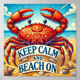 Behållans Lugn och Beach On Poster