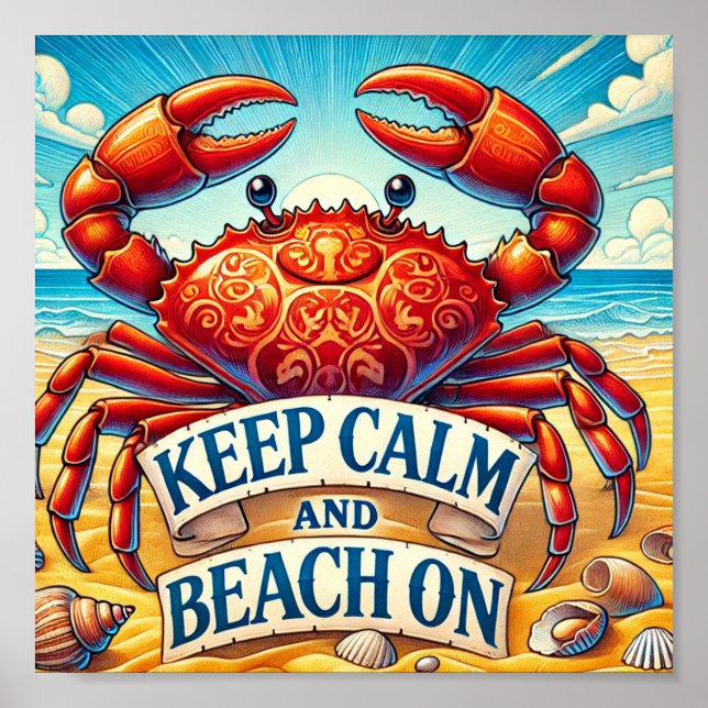 Behållans Lugn och Beach On Poster (Framsidan)