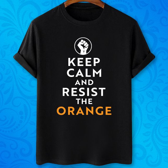 Behållans Lugn och Behåll Orangens roliga antitrum T Shirt (Skapare uppladdad)