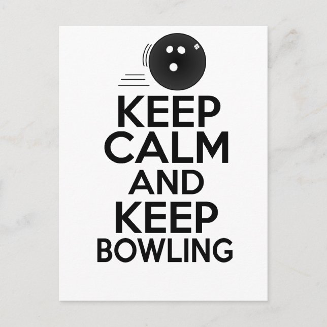 Behållans Lugn och Behålla Bowling Vykort (Framsida)