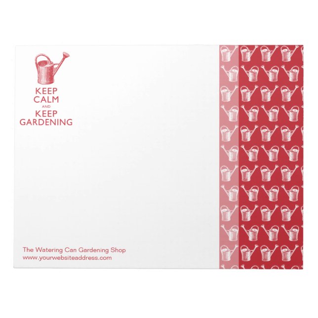 Behållans Lugn och Behålla  Gardeners Funny Anteckningsblock (Framsida)