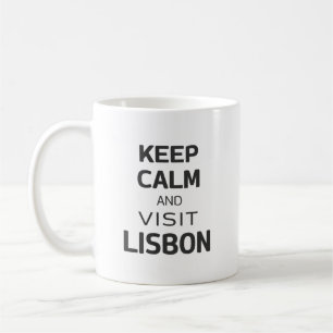 Behållans lugn och besök Lissabon Kaffemugg
