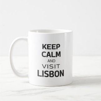 Behållans lugn och besök Lissabon Kaffemugg
