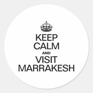 BEHÅLLANS LUGN OCH BESÖK MARRAKESH RUNT KLISTERMÄRKE