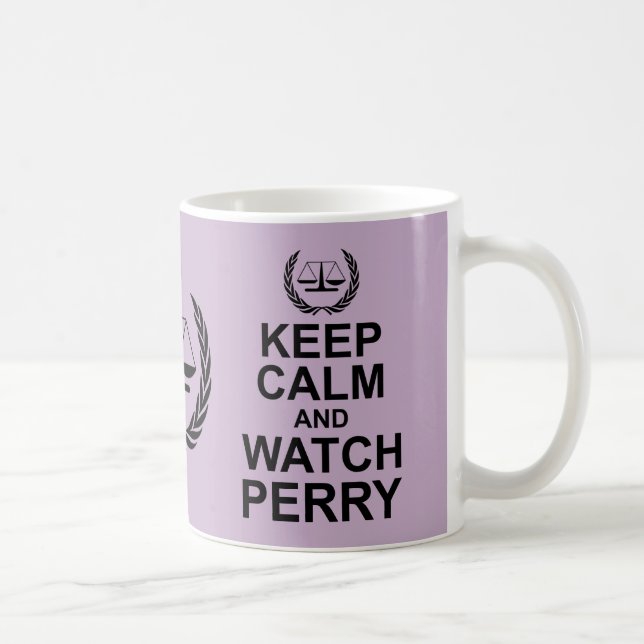 Behållans Lugn och bevakning av Perry Legal Humor Kaffemugg (Höger)