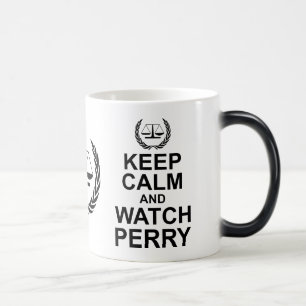 Behållans Lugn och bevakning av Perry Legal Humor Magisk Mugg