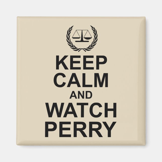 Behållans Lugn och bevakning av Perry Legal Humor Magnet (Framsidan)