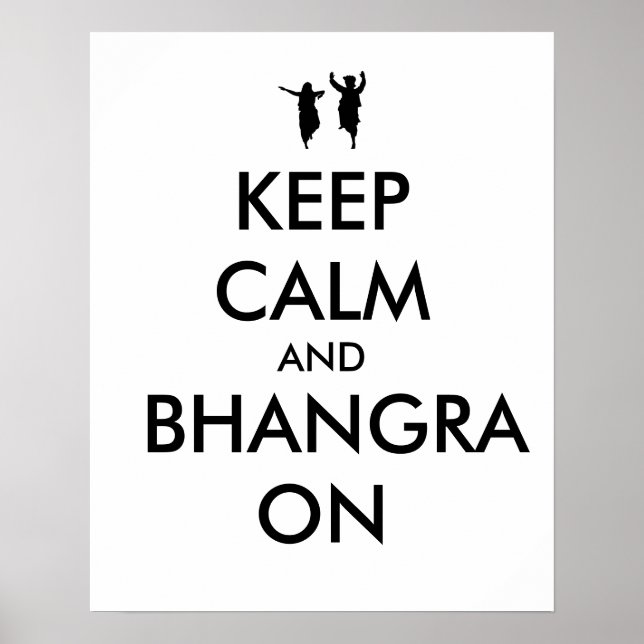 Behållans Lugn och Bhangra om att dansa Anpassade Poster (Framsidan)