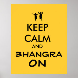 Behållans Lugn och Bhangra om att dansa Anpassade Poster