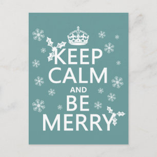 Behållans Lugn och Bli merry - alla färg Helg Vykort