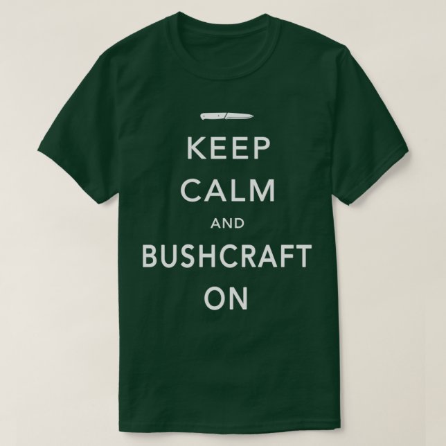 Behållans Lugn och Bushcraft på T Shirt (Design framsida)