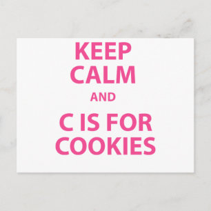 Behållans Lugn och C är för cookies Vykort