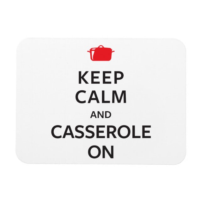 Behållans Lugn och Casserole on Magnet (Horisontell)