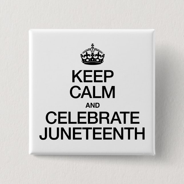 BEHÅLLANS LUGN OCH CELEBRATE JUNETENTH KNAPP (Framsida)