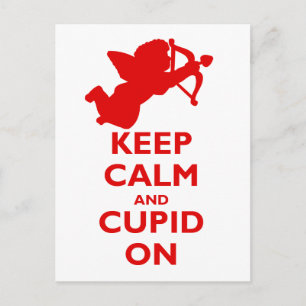 Behållans Lugn och cupid på Vykort
