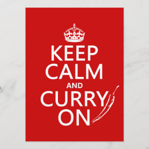 Behållans Lugn och Curry On Inbjudningar