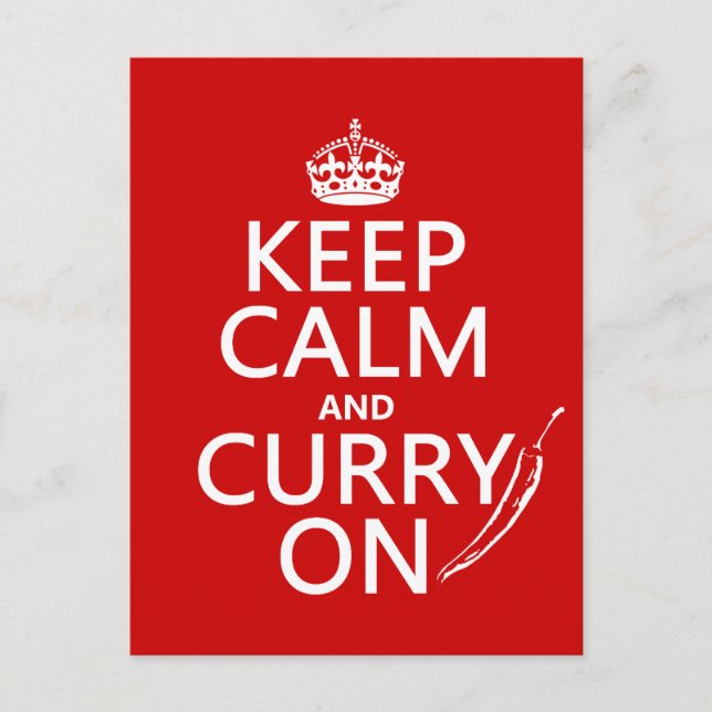 Behållans Lugn och Curry On Vykort (Framsida)