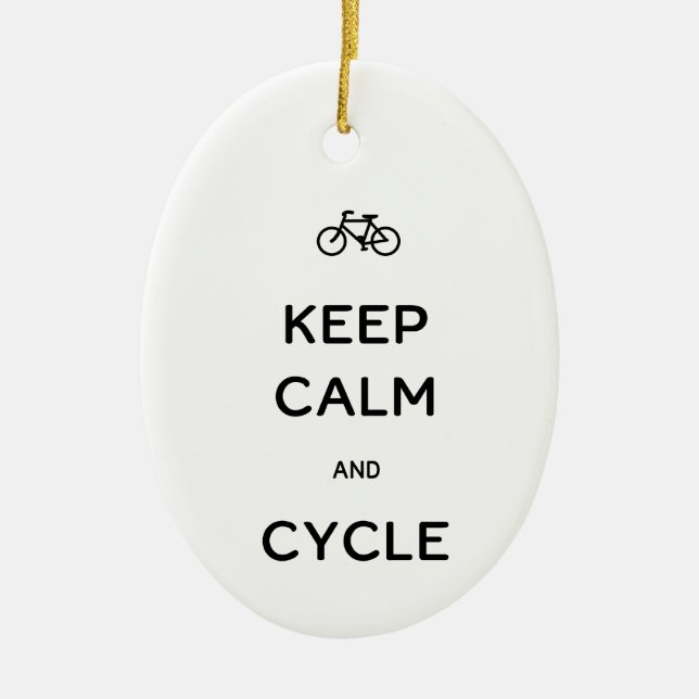 Behållans Lugn och Cycle Bike Ceramic Ornament (Framsidan)