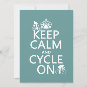 Behållans Lugn och cykel på (i alla färger) Inbjudningar