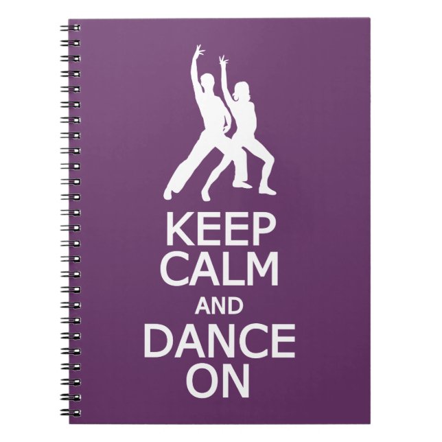 Behållans Lugn och Dance på anpassningsbar färg-da Anteckningsbok (Framsidan)