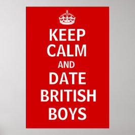 Behållans Lugn och datum för British Boys Poster
