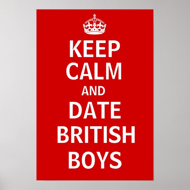 Behållans Lugn och datum för British Boys Poster (Framsidan)