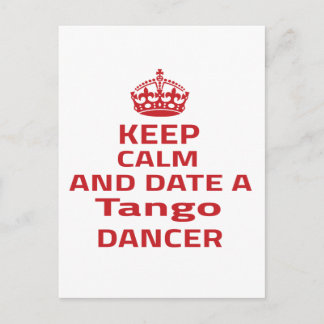 Behållans lugn och datum för en Tango-dansare Vykort