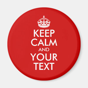 Behållans Lugn och din text Magnet