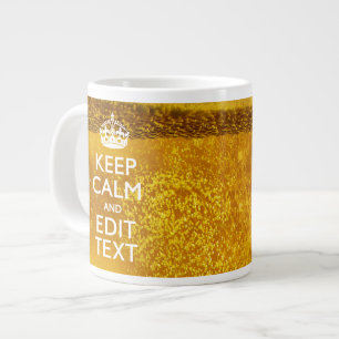 Behållans Lugn och din text under ett Underbart öl Jumbo Mugg