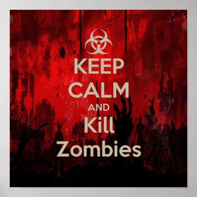 Behållans Lugn och döda zombie Poster (Framsidan)