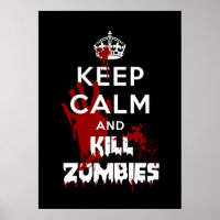 Behållans Lugn och Döda Zombies Funny Poster